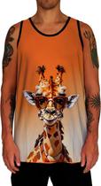 Camiseta Regata Tshirt Animais Óculos Girafas Moderna HD 1