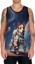 Camiseta Regata Tshirt Cachorro Astronauta Cão Lua Marte 1