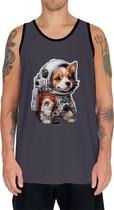 Camiseta Regata Tshirt Cachorro Astronauta Cão Lua Marte 3