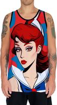 Camiseta Regata Tshirt Estampa Mu.lher Marinheira Pop Art 4