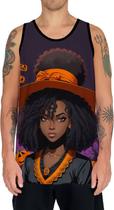 Camiseta Regata Tshirt Halloween Bruxa Afro Terror Negra 6