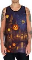 Camiseta Regata Tshirt Halloween Cenário Castelo Terror 5