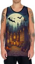 Camiseta Regata Tshirt Halloween Cenário Castelo Terror 6