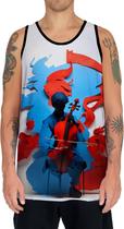 Camiseta Regata Tshirt Instrumento Corda Violoncelo Arte 3