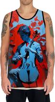 Camiseta Regata Tshirt Instrumento Corda Violoncelo Arte 4