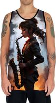 Camiseta Regata Tshirt Instrumento Saxofone Saxofonista HD 5 Camiseta Regata Tshirt Instrumento Saxofone Saxofonista HD 5