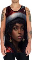 Camiseta Regata Tshirt Natal Festa Elfa Negra Preta Duende 1 Camiseta Regata Tshirt Natal Festa Elfa Negra Preta Duende 1