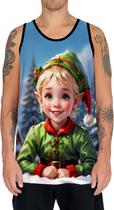 Camiseta Regata TShirt Natal Festas Be.be Elfo Duende Noel 2