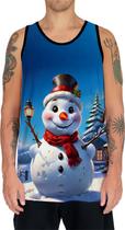 Camiseta Regata Tshirt Natal Festas Boneco de Neve Noel 2