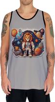 Camiseta Regata Tshirt Savana Leão Astronauta Lua Marte 3