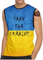 Camiseta Regata Ucrânia MASCULINA Pray for Ukraine Camiseta Regata Ucrânia MASCULINA Pray for Ukraine