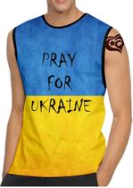 Camiseta Regata Ucrânia MASCULINA Pray for Ukraine