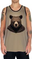 Camiseta Regata Urso Marrom Face Animais Estampa t-shirt 1