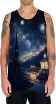 Camiseta Regata Van Gogh Releitura Noite Estrelada Pintura Camiseta Regata Van Gogh Releitura Noite Estrelada Pintura