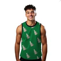 Camiseta Regata Verão Estilo Moda Praia Árvore Natal Ossos Bones 1046