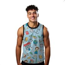 Camiseta Regata Verão Estilo Moda Praia Back to School Escola Material 1210 Camiseta Regata Verão Estilo Moda Praia Back to School Escola Material 1210