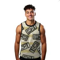 Camiseta Regata Verão Estilo Moda Praia Bateria Linhas Rastros Tomada Desenho 1288