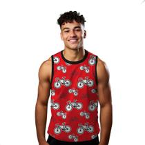 Camiseta Regata Verão Estilo Moda Praia Bicicleta Bike Cartoon Ciclismo 1452