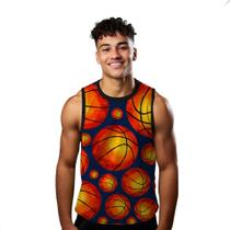 Camiseta Regata Verão Estilo Moda Praia Bola Basquete Neon Laranja Esporte 1240 Camiseta Regata Verão Estilo Moda Praia Bola Basquete Neon Laranja Esporte 1240