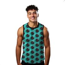 Camiseta Regata Verão Estilo Moda Praia Bolas Black Dark Cartoon 1315 Camiseta Regata Verão Estilo Moda Praia Bolas Black Dark Cartoon 1315