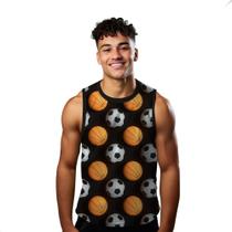 Camiseta Regata Verão Estilo Moda Praia Bolas Esporte Basquete Futebol 1206 Camiseta Regata Verão Estilo Moda Praia Bolas Esporte Basquete Futebol 1206