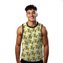 Camiseta Regata Verão Estilo Moda Praia Cachorro Balão Amarelo Inflavel 810