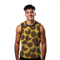 Camiseta Regata Verão Estilo Moda Praia Coco Fruta Férias Suco Água 1532