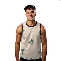 Camiseta Regata Verão Estilo Moda Praia Coqueiro Deserto Ilha 1258