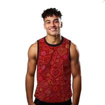 Camiseta Regata Verão Estilo Moda Praia Coração Vermelho Red Amor 775 Camiseta Regata Verão Estilo Moda Praia Coração Vermelho Red Amor 775