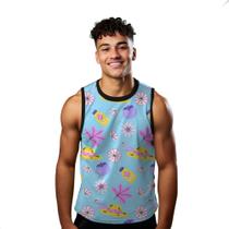 Camiseta Regata Verão Estilo Moda Praia Férias Chapéu Folhas 977 Camiseta Regata Verão Estilo Moda Praia Férias Chapéu Folhas 977