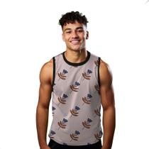 Camiseta Regata Verão Estilo Moda Praia Flores Cartoon Flower 1058 Camiseta Regata Verão Estilo Moda Praia Flores Cartoon Flower 1058