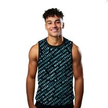 Camiseta Regata Verão Estilo Moda Praia Função Códigos Azul Neon Programador 1744