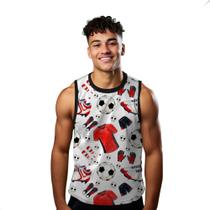 Camiseta Regata Verão Estilo Moda Praia Futebol Fardo Bola Cartoon Esporte 1140