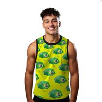 Camiseta Regata Verão Estilo Moda Praia Guarda Chuva Brasil Brasileiro 1337