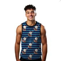 Camiseta Regata Verão Estilo Moda Praia Listras Oceano Mar Alto Mar Navios Barco 1539 Camiseta Regata Verão Estilo Moda Praia Listras Oceano Mar Alto Mar Navios Barco 1539