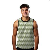 Camiseta Regata Verão Estilo Moda Praia Listras Setas Cartoon Verde 1844 Camiseta Regata Verão Estilo Moda Praia Listras Setas Cartoon Verde 1844