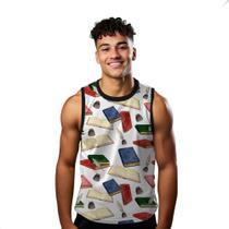 Camiseta Regata Verão Estilo Moda Praia Livros Books Arte Pintura 1412 Camiseta Regata Verão Estilo Moda Praia Livros Books Arte Pintura 1412