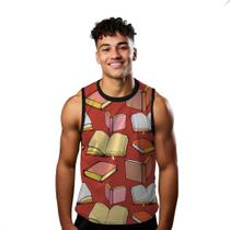 Camiseta Regata Verão Estilo Moda Praia Livros Cartoon Ler Estudar 1383 Camiseta Regata Verão Estilo Moda Praia Livros Cartoon Ler Estudar 1383