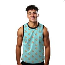 Camiseta Regata Verão Estilo Moda Praia Lua Sol Cartoon Funny 1618 Camiseta Regata Verão Estilo Moda Praia Lua Sol Cartoon Funny 1618