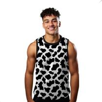 Camiseta Regata Verão Estilo Moda Praia Manchas Vaca Cow Animal Cartoon 903 Camiseta Regata Verão Estilo Moda Praia Manchas Vaca Cow Animal Cartoon 903