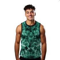 Camiseta Regata Verão Estilo Moda Praia Manchas Verde Fumaça Explosão 1598 Camiseta Regata Verão Estilo Moda Praia Manchas Verde Fumaça Explosão 1598