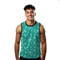 Camiseta Regata Verão Estilo Moda Praia Medicamentos Auto Socorro Cartoon White 1661 Camiseta Regata Verão Estilo Moda Praia Medicamentos Auto Socorro Cartoon White 1661