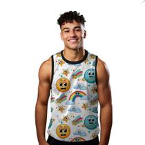 Camiseta Regata Verão Estilo Moda Praia Planetas Arco-Íris Estrelas Nuvem Cartoon Funny 1209 Camiseta Regata Verão Estilo Moda Praia Planetas Arco-Íris Estrelas Nuvem Cartoon Funny 1209