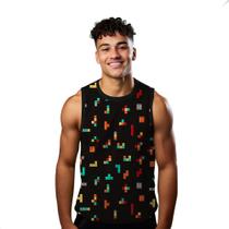 Camiseta Regata Verão Estilo Moda Praia Puzzle Game Pixel 896