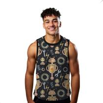Camiseta Regata Verão Estilo Moda Praia Robô Cartoon Máquinas Chave 1704 Camiseta Regata Verão Estilo Moda Praia Robô Cartoon Máquinas Chave 1704