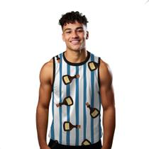 Camiseta Regata Verão Estilo Moda Praia Rum Bebida Listras Azul Álcool 1447 Camiseta Regata Verão Estilo Moda Praia Rum Bebida Listras Azul Álcool 1447