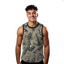 Camiseta Regata Verão Estilo Moda Praia Tatuagem Arte Ancora Pele Preto 1527 Camiseta Regata Verão Estilo Moda Praia Tatuagem Arte Ancora Pele Preto 1527