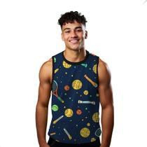 Camiseta Regata Verão Estilo Moda Praia Tênis Esporte Cartoon Bolas 1042