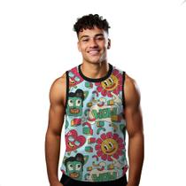 Camiseta Regata Verão Estilo Moda Praia Wow Flores Coração Arte 959 Camiseta Regata Verão Estilo Moda Praia Wow Flores Coração Arte 959