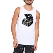 Camiseta Regata Vitrola maleta vintage Camiseta Regata Vitrola maleta vintage